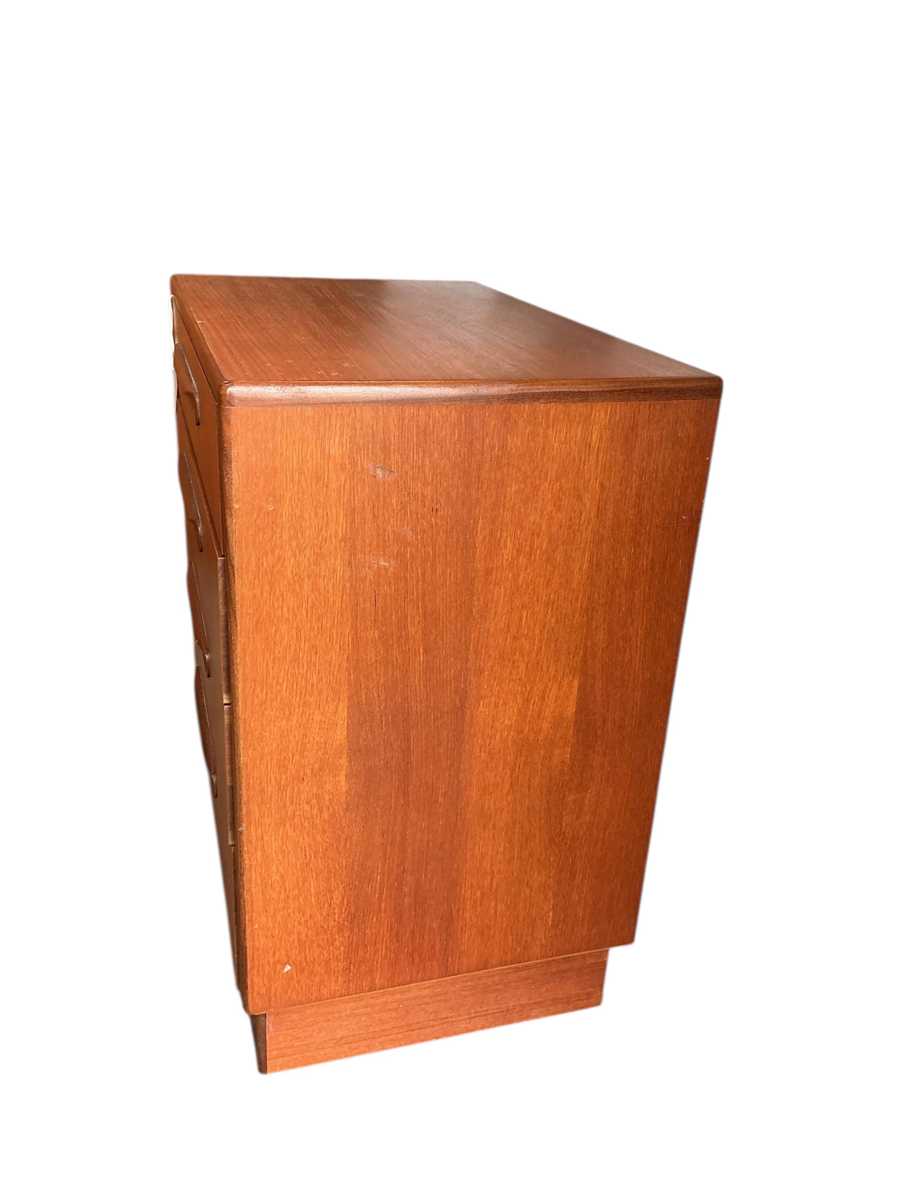 A mid century G Plan Fresco teak four drawer chest, width 72cm, depth 44cm, height 75cm